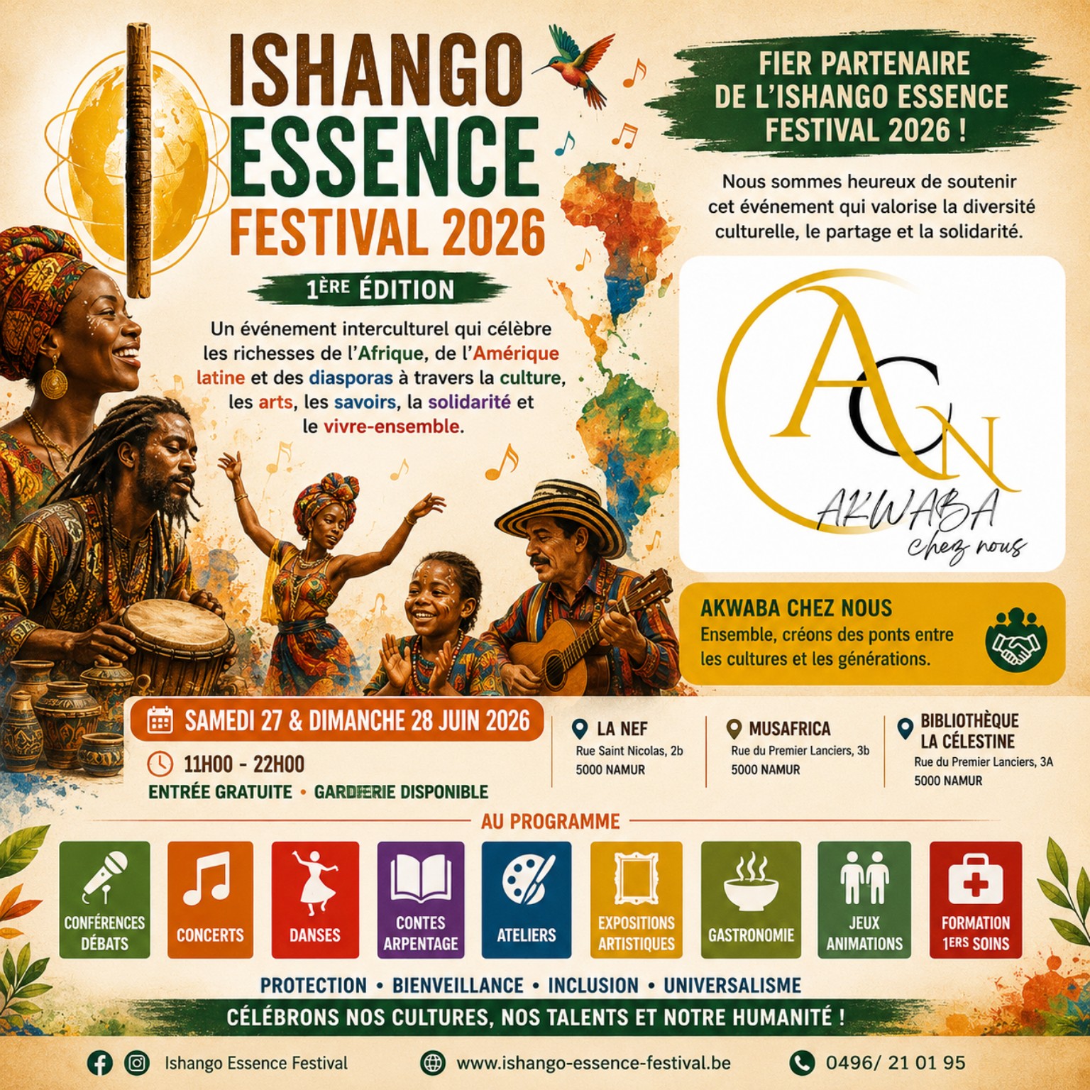 Akwaba chez nous, partenaire de l'Ishango Essence Festival 2026
